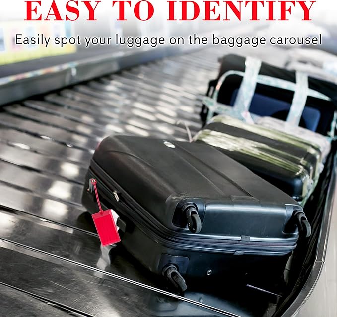 Sodsay 100 Pack Luggage Tags for Suitcases, Airplane Travel Essentials for Flying, International Travel Must-Haves, and Luggage Accessories