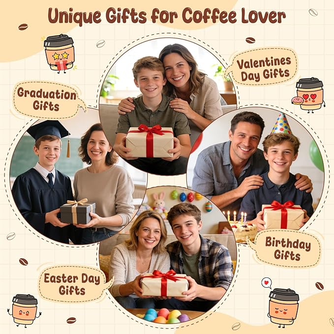 Agantree art Son Gifts from Mom Dad Birthday Gifts Fathers Day for Son Boys Adults I Love You A Latte Coffee Mug Graduation Fathers Day Handmade Crochet Positive Ideas College Desk Home Decoration
