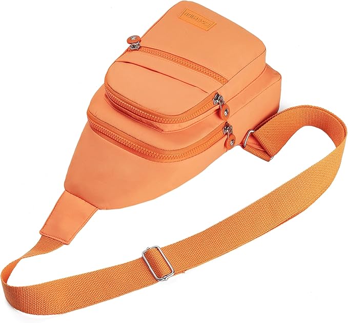 Banelu Crossbody Bags for Women Men, Small Cross Body Bag Sling Backpack - Orange