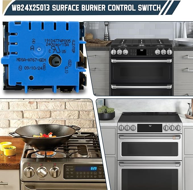 WB24X25013 Range Surface Element Control Switch Replace Parts for MDSA-W767-GEM, PS11729102, AP5999509, PS11729102, 4464832 Compatible with GE Electric Ranges JB6, JB7, JB8, JBS, JS6 PCB JS7 Series
