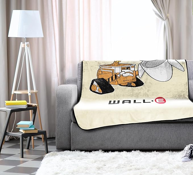 Jay Franco Kids Plush Throw Blanket – Soft & Cozy Fleece Throw for Bedroom & Couch Décor, Official Licensed Product, Beige - Wall-E, 46x60 - Throw Blanket