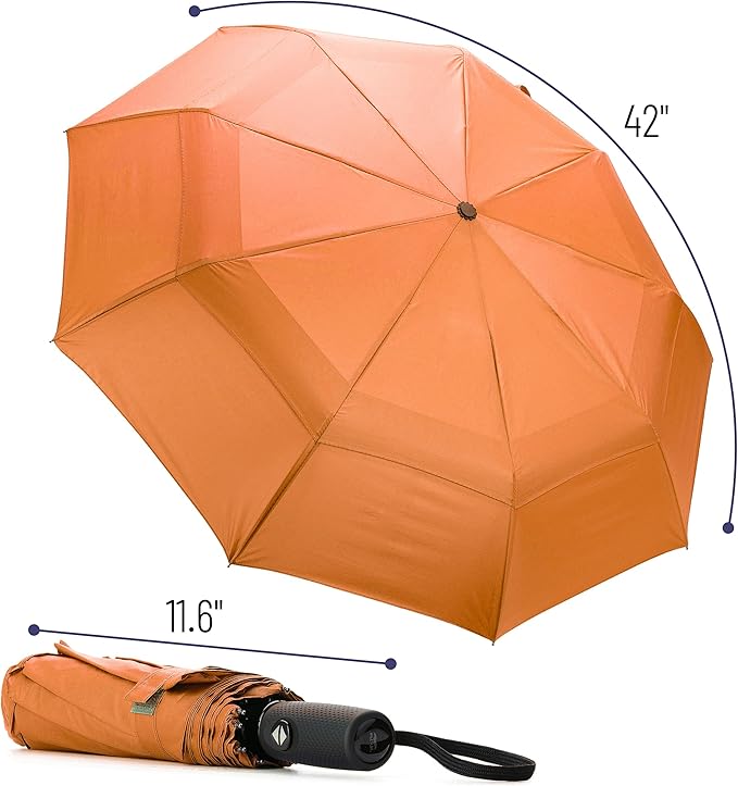 Mr. Pen- Windproof Travel Umbrella, Small Water-Resistant Automatic Folding Umbrella for Rain and Sun, Light, Compact and Portable for Women & Men, Fits Car & Backpack