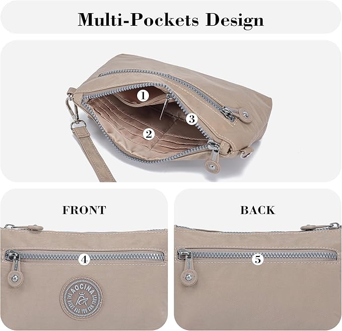 AOCINA Small Wristlet Wallet for Women RFID Blocking Crossbody Purse Gifts for Valentines Day Nylon Cell Phone Purses