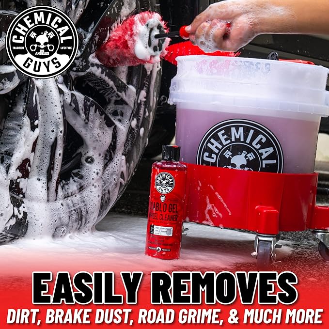 Chemical Guys Diablo Gel Oxygen Infused Foam Wheel & Rim Cleaner, Concentrated Car Wheel Cleaner Safe on All Finishes, Removes Brake Dust, Dirt, Grime, for Cars, Trucks, SUVs, Motorcycles & RVs, 16 oz