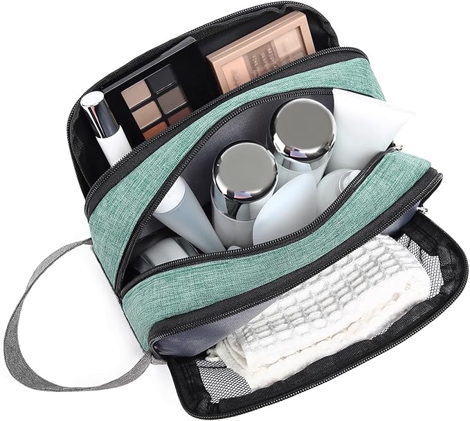 Yeiotsy Men's Travel Toiletry Bag – Color Clash Dopp Kit with Mesh Pockets, Durable Shaving Organizer for Gym, Camping & Weekend Trips