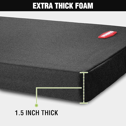 WORKPRO 17" Kneeling Pad with Removable Cover, Soft Pad Cushioning for Knee, Large Foam Kneeler Pad for Gardening, Daily Chores, Workout Supplies, Black