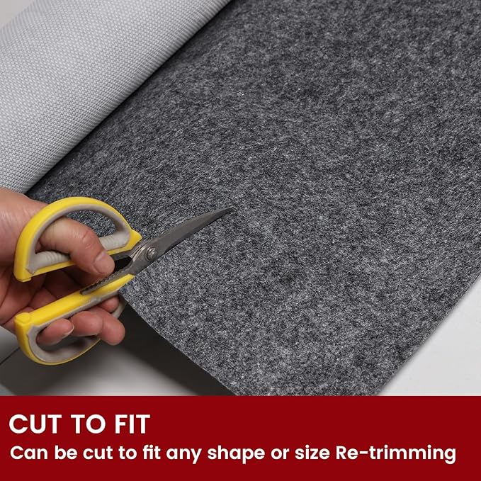 Waterproof Rug Pad, 4x4 ft Area Rug Non-Slip Carpet Pad, Non-Slip Rug Pads for All Floors and Finishes, Felt Pad for Hardwood Floors, Keeps Carpets in Place Soft and Safe
