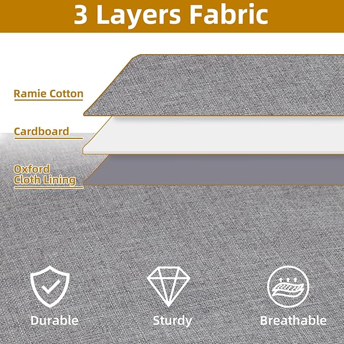 Underbed Storage Organizers, 31.5 x 15.7 x 5.9 Inch Container Bags with Lids, Storage Boxes With Handles for Blanket, Pillows, Shoes, Grey, 3 Pack