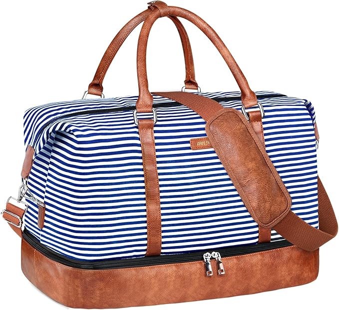 IBFUN Weekender Bags for Women, 21" Weekender Travel Bag, Travel Duffle Bag with Shoe Compartment, Carry-on Overnight Duffel Bag for Weekend Travel, Business Trip