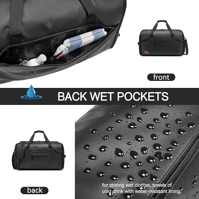 Garment Bags for Travel, 45L Carry-on Convertible Garment Duffle Bag for Men and Women - 3-in-1 Hanging Suit Travel Bag with Shoulder Strap