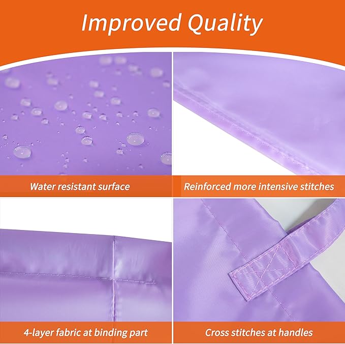 Polecasa Heavy Duty Large Laundry Bag with 130gsm Tear Resistant Fabric and Handles, Easy to Carry Durable Dirty Clothes Drawstring Bag, Perfect for College Dorm, Travel, 2 Pack 28”x36”, Purple