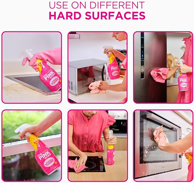 Stardrops The Pink Stuff Miracle Multi-Purpose Cleaner – Removes Grease, Grime, and Stains on Kitchens, Bathrooms, Floors, and More, 25 fl Oz (Pack of 2)