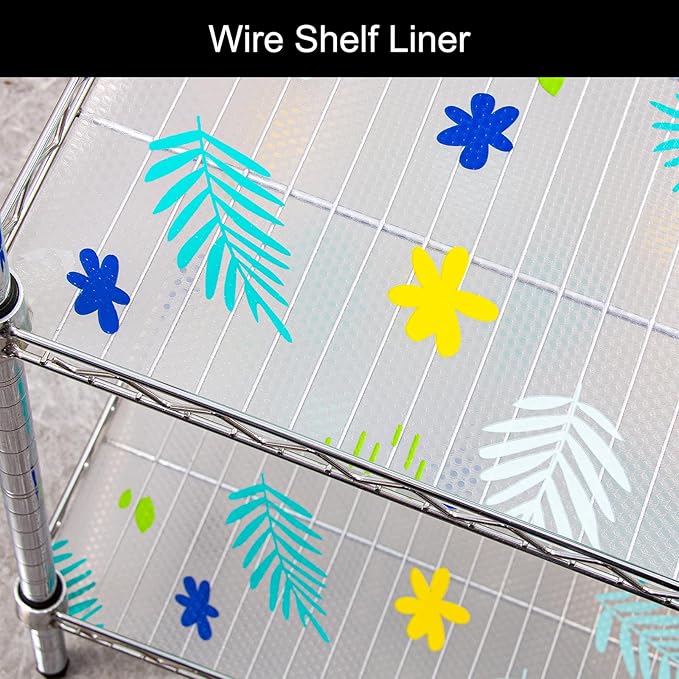 Cooyes Shelf Liner – Premium Non-Adhesive Cabinet & Drawer Liner for Kitchen – Waterproof Shelf Paper with Modern Pattern – Durable EVA Cabinet Mat – Easy to Cut （17.5" W x 197" L）