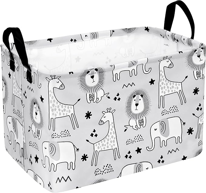 Kids Storage Basket Baby Foldable Toys Organizer Bins Decorative Gifts Bakset Waterproof Nursery Hamper Women Storage Cube Kids Laundry Basket for Home/Dorm/Kitchen/Pet/Office/Closet/Shelf/