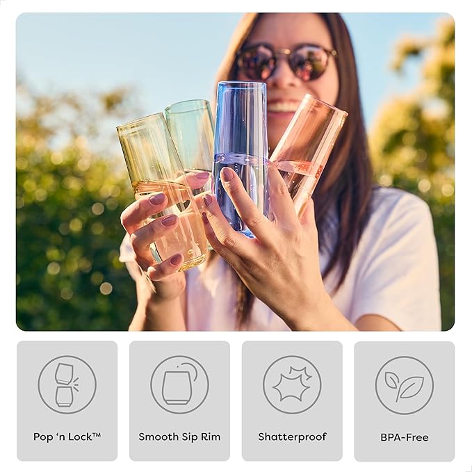 TOSSWARE POP 9oz Flute - Color Series SET OF 24, Premium Quality, Recyclable, Unbreakable & Crystal Clear Plastic Champagne Glasses