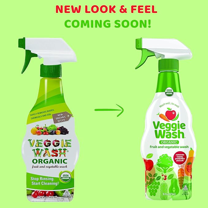 Veggie Wash Organic Fruit and Vegetable Wash Soaker, 32 Fluid Ounce