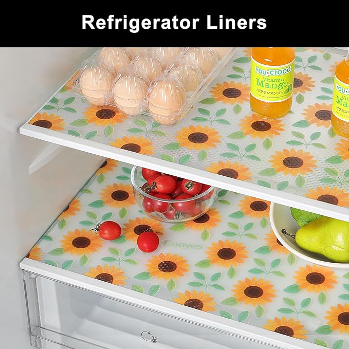 Cooyes Shelf Liner – Premium Non-Adhesive Cabinet & Drawer Liner for Kitchen – Waterproof Shelf Paper with Modern Pattern – Durable EVA Cabinet Mat – Easy to Cut （23.6" W x 236" L）