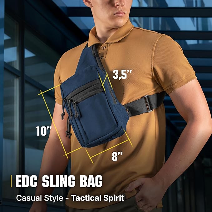 M-Tac CCW Sling Bag for Men & Women - EDC Shoulder Bag Tactical - Crossbody Concealed Carry Bag - Mens Chest Pack