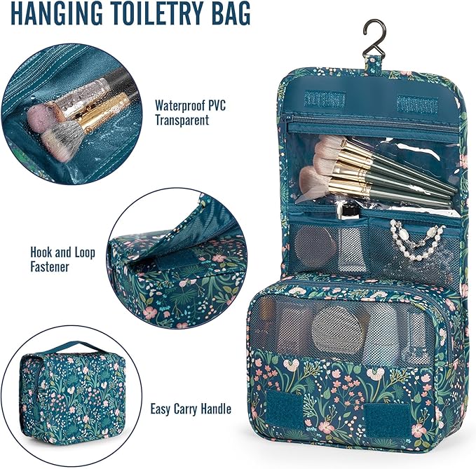 Veken 8 Set Packing Cubes for Travel Essentials, Suitcase Organizer Bags in 4 Sizes, Carry-On Luggage Accessories with Large Laundry & Hanging Toiletry Bag, Must-Have for Airplane, Road Trip & Camping