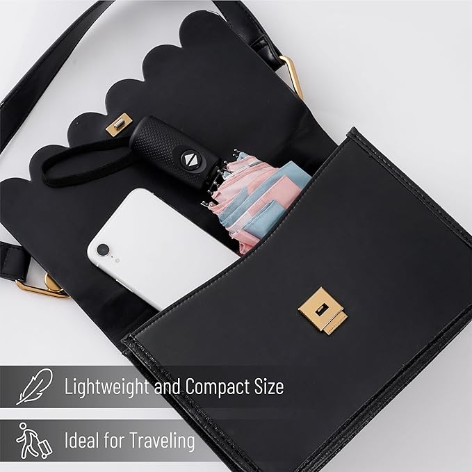 Mr. Pen- Windproof Travel Umbrella, Small Water-Resistant Automatic Folding Umbrella for Rain and Sun, Light, Compact and Portable for Women & Men, Fits Car & Backpack