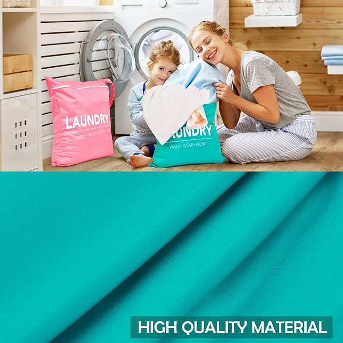 2 Pcs Large Travel Laundry Bag Waterproof Wet Dry Bag Washable Dirty Clothes Bag for Gym Clothes Laundry Wet Clothes Swimming Yoga