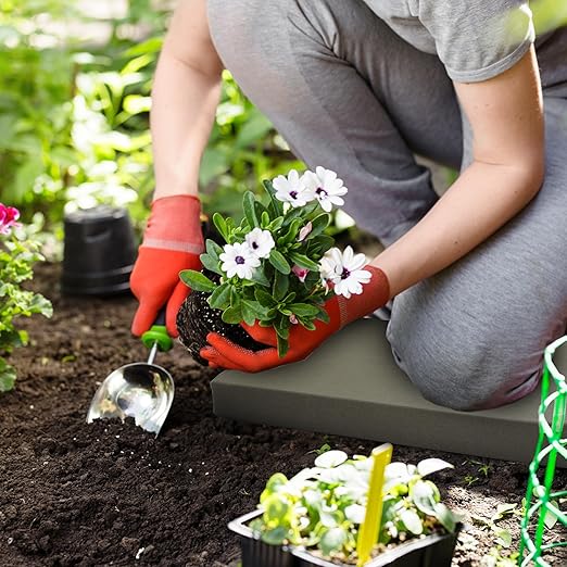 WORKPRO 17" Kneeling Pad with Removable Cover, Soft Pad Cushioning for Knee, Large Foam Kneeler Pad for Gardening, Daily Chores, Workout Supplies, Green