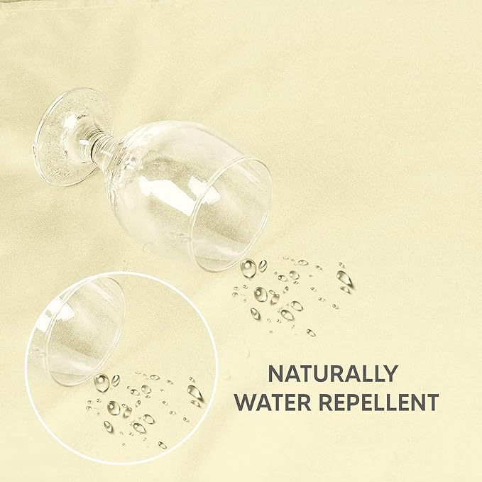 Utopia Kitchen Round Table Cloth 2 Pack(60 Inches, Ivory), Tablecloth Machine Washable, Polyester Table Cover for Dining, Buffet Parties, Picnics, Events, Weddings and Restaurants
