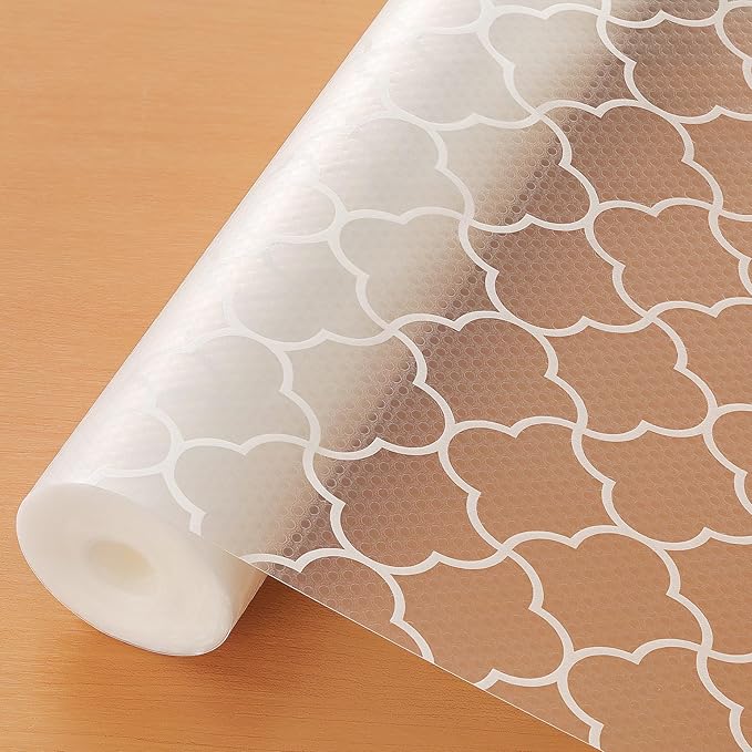 Cooyes Shelf Liner – Premium Non-Adhesive Cabinet & Drawer Liner for Kitchen – Waterproof Shelf Paper with Modern Pattern – Durable EVA Cabinet Mat – Easy to Cut (11.8" W x 360" L)