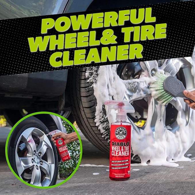 Chemical Guys Car Cleaning Kit - with Car Wash Soap, Wheel Cleaner, Total Interior, Car Wash Mitt - Interior and Exterior Wash Kit with Vehicle Cleaning and Detailing Accessories - 7 Item Kit