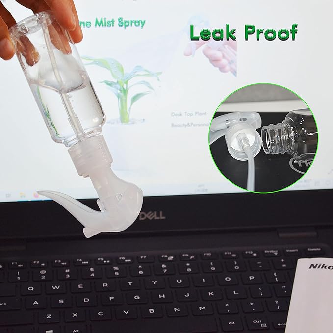 Small Spray Bottles, Hair Spray Bottle 3.5oz/100ml Clear Plastic Fine Mist Travel Size Mini Empty Bottle Set Refillable Reusable Liquid Container for Essential Oils Water Squirt (4 Pack)