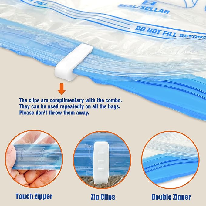 6 Compression Bags for Travel Essentials, Vacuum Packing Space Saver Bags for Cruise Accessories (6-Travel)