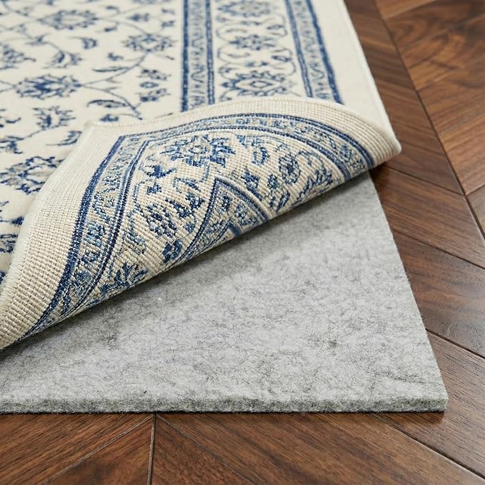 WELL WOVEN Premium 1/4" Thick Felt Rug Pad 2x6 - Non Slip Rubber Backing for Hard Floors & Carpet - Easy Cut to Size for Custom Fit - Superior Cushioning & Floor Protection Shield
