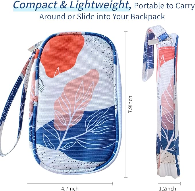 Electronics Organizer Travel Case, Cable Organizer Travel Essentials Tech Pouch,Suitable for Charger, Cable, Phone，Flash Drive,Desert leaf