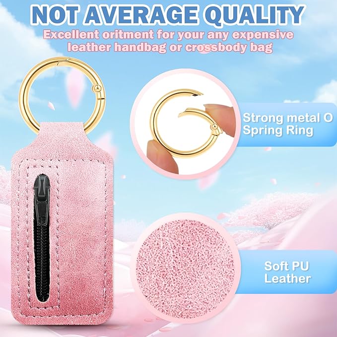 2 Pcs Mini Travel Jewelry Organizer – Dual-Sided Zippered Jewelry Case with Detachable Metal Ring, Small Portable PU Leather Storage Pouch for Rings, Necklaces – Gift for Women, Girls