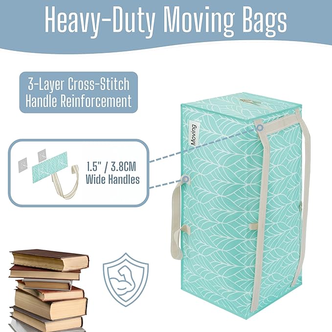 VENO 10 Pack Heavy Duty Moving Bags with Backpack Straps, Zippers & Handles, Extra Large Packing Bags for College Dorm Essentials, Moving Supplies Alternative to Cardboard Moving Boxes