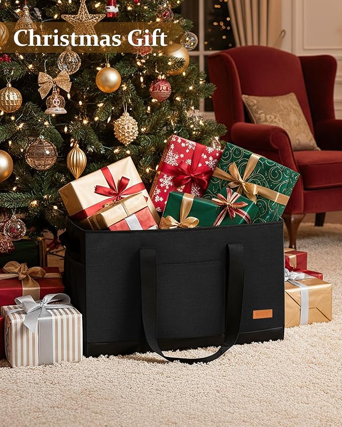 WONDAY Standing Extra Large Reusable Grocery Bag Carrier with Handle, Thirty One Utility Tote Foldable for Shopping and Beach