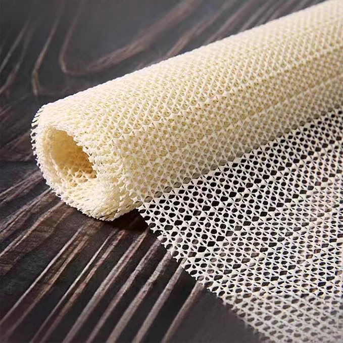 Non Slip Gripper Pad for Hardwood Floors, Area Rug Pads for Tile Floor, Under Carpet Anti Skid Mat, Keep Your Rug Safe in Place, Can be Cut to Any Size (White, 79x55inch)