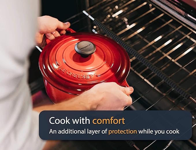 Silicone Oven Guards for Racks by Linda’s Essentials (3 Pack) - Heat-Resistant Rack Protectors Shield, Prevents Burns & Scars, Easy to Fit Design, Must-Have Kitchen Safety 14 Inches Long (Black)