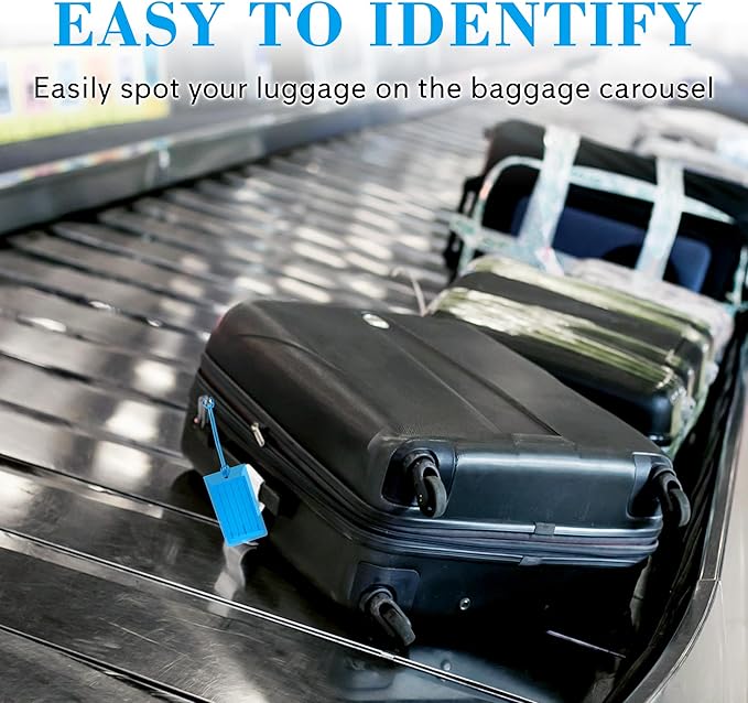 30 Pack Luggage Tags for Suitcases, Airplane Travel Essentials for Flying, International Travel Must-Haves, and Luggage Accessories by Sodsay