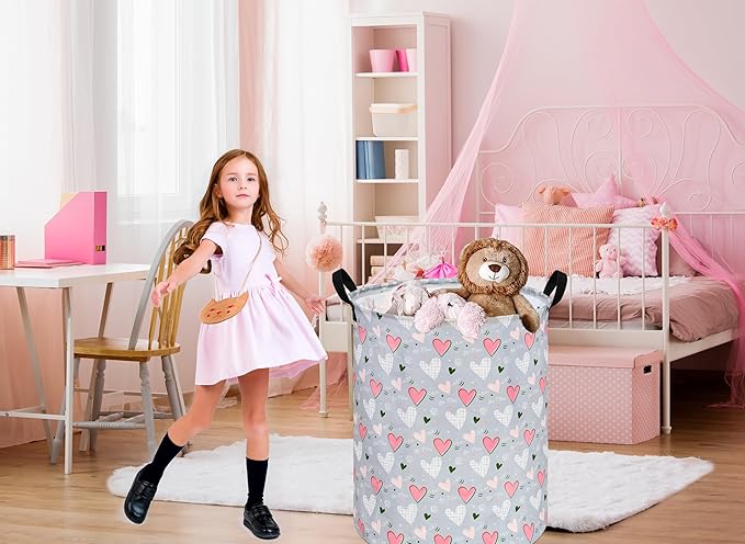 Round Laundry Basket Storage Bins Nursery Hamper Gift Baskets for Home,Office,Home Decor