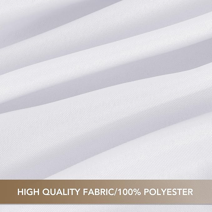 sancua White Round Tablecloth 108 Inch Diameter, 8 Pack - Circle Polyester Fabric Table Cloth for Wedding Party Reception Banquet Birthday, Washable Formal Table Cover (Fit 42-96 Inch Tables)