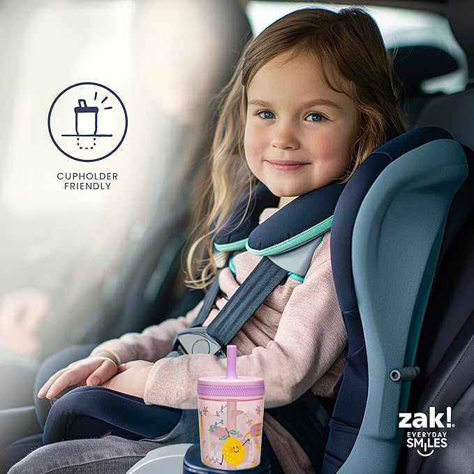 Zak Designs Disney SuperKitties Kelso Toddler Tumblers For Travel or At Home, 15oz 2-Pack Durable Plastic Sippy Cups With Leak-Proof Design is Perfect For Kids (Ginny, Sparks, Buddy, Bitsy)