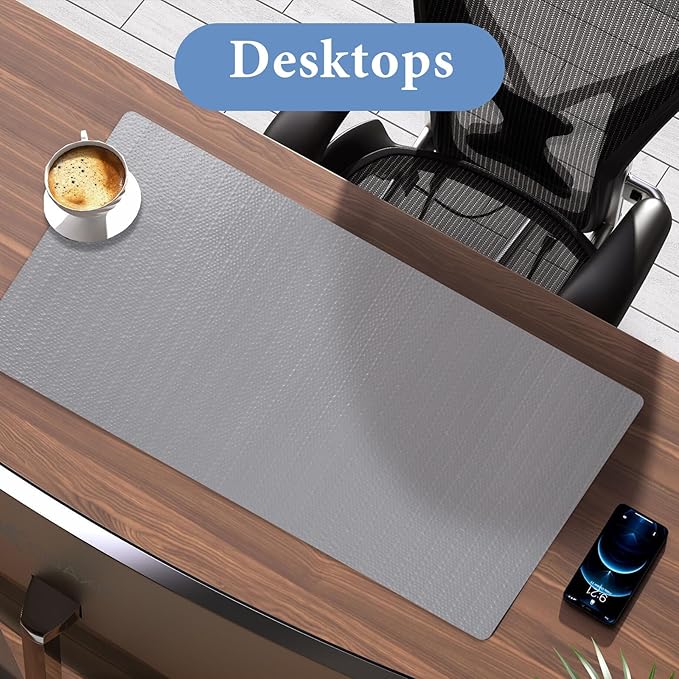 Shelf Liners for Kitchen Cabinets Non Adhesive Drawer Liner 23.6in x 30FT Pure Grey Thickened Shelf Liner Strong Non-Slip Easy to Clean for Tool Box Refrigerator with Knife and Tape Measure