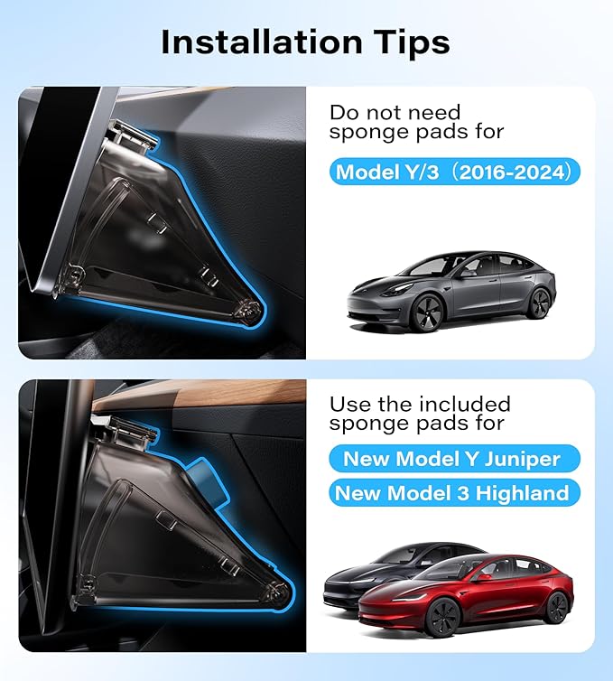 TAZENI Under Screen Storage Box Fit Model Y Juniper Model 3 Highland, Magnetic Hidden Privacy Storage for Model Y 3 Accessories, Center Console Organizer for Model Y 2019~2026 & Model 3 2016-2026