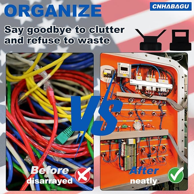Magnet Zip Tie Mount Clips Magnetic Zip Ties Mount Holder 25LBS Strong Multipurpose Wire Cable Holder Mount Wire Clips Management for Home Office Marine Electrical Wiring (20 PCS)