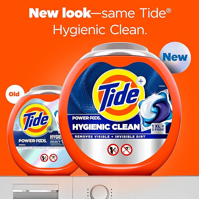 Tide Hygienic Clean Power PODS Laundry Detergent Pacs, Original Scent, 57 Count, Removes Visible and Invisible Dirt