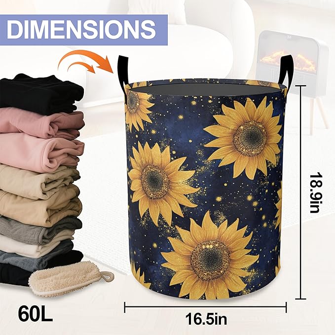 Laundry Basket,Turtle Fish and Coral Large Canvas Fabric Lightweight Storage Hamper Organizer Dirty Clothes Collapsible Waterproof for College Dorms,Bathroom