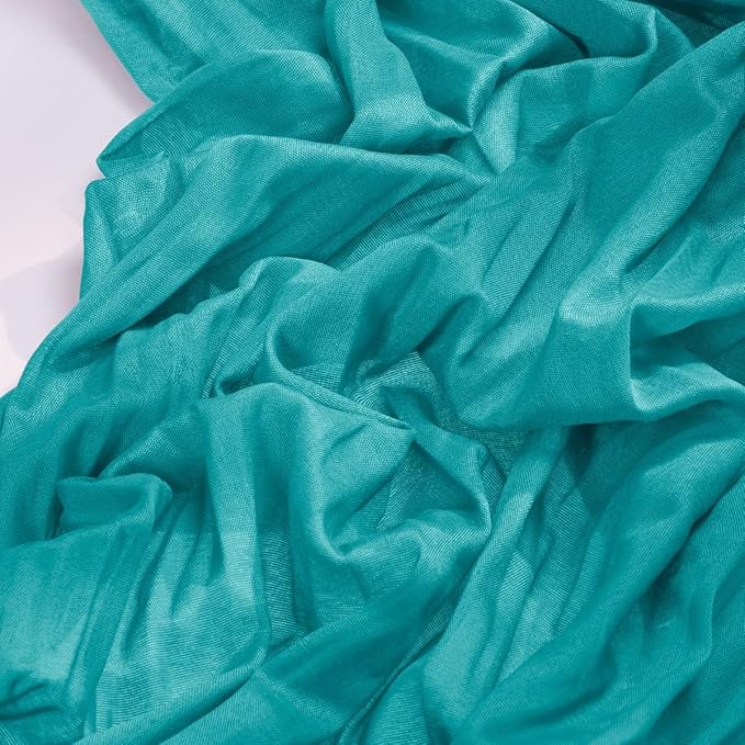 Socomi 10pcs Teal Blue Cheesecloth Table Runner Boho Rustic Gauze 120 inch 10FT Cheese Cloth Sheer Runner for Wedding Party Baby Shower Birthday Home Decor Holiday Decorations