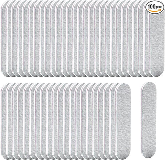 100 Packs 100/180 Grits Mini Nail Files and Buffers Double Sided Emery Boards Manicure Tool for Acrylic Nails, Nail Care