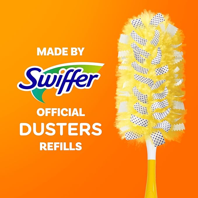 Swiffer Pet Heavy Duty Dusters Refills, Multisurface 360 Dusters with Febreze Odor Defense, 11 Count (Pack of 3)